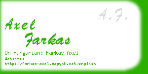 axel farkas business card